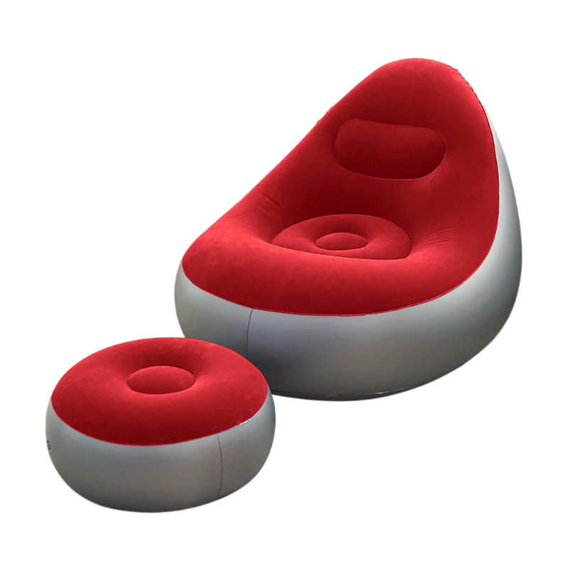 Air Bean Bag with Foot Stool