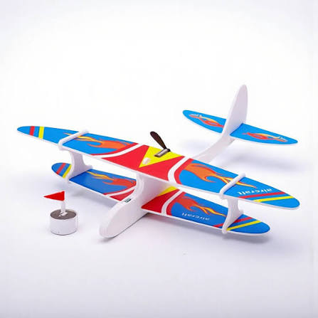 Flying Glider Plane | Hand Throw Motorized Rechargeable RC Airplane Toy thumbnail 2