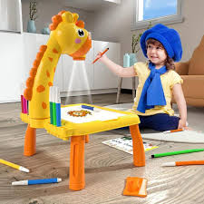 LED Projector Children Learning Desk | Art Drowing Borad Table thumbnail 4