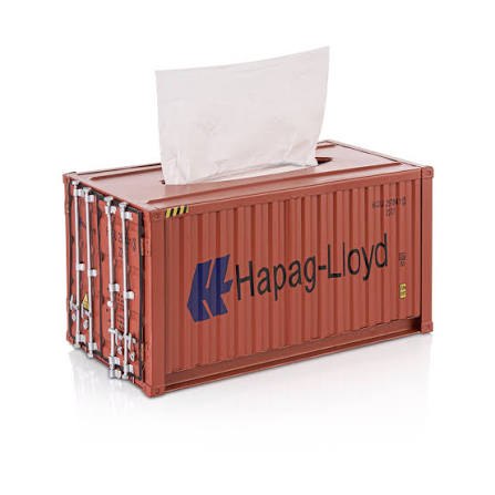 Shipping Container Tissue Box thumbnail 1