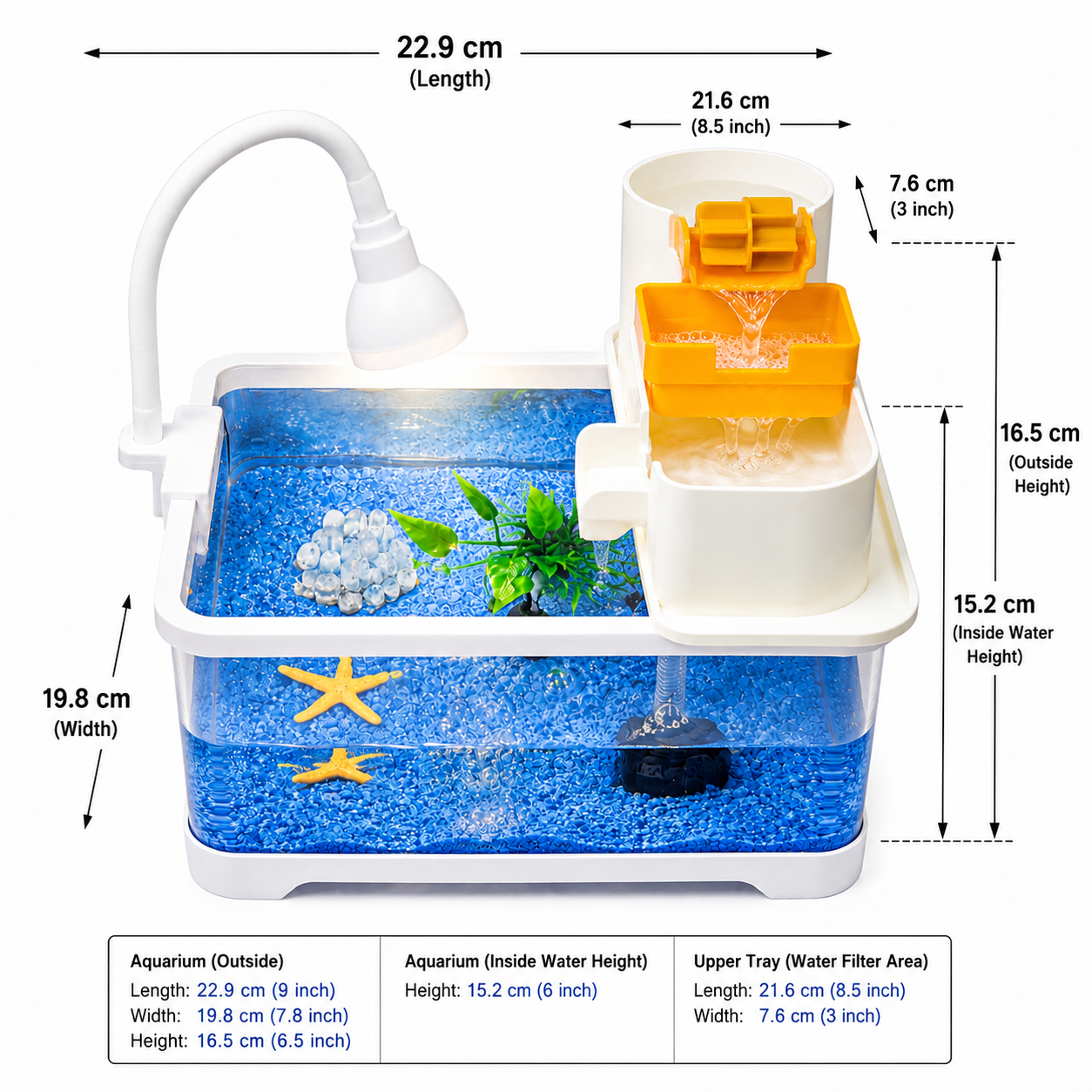 Fish Tank With Light And Filter thumbnail 2