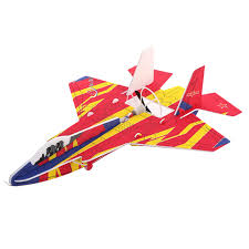 Flying Glider Jet Plane - | Hand Throw Motorized Rechargeable RC Airplane Toy