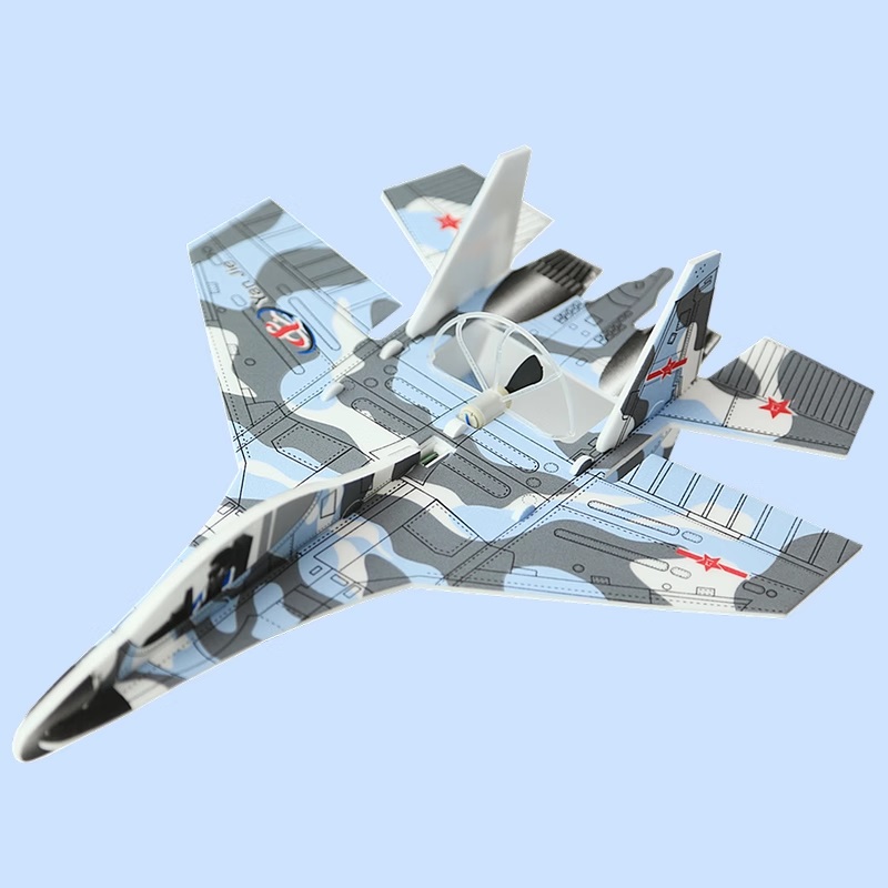 Flying Glider Jet Plane - | Hand Throw Motorized Rechargeable RC Airplane Toy thumbnail 3
