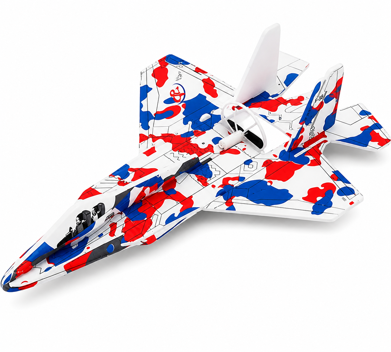 Flying Glider Jet Plane - | Hand Throw Motorized Rechargeable RC Airplane Toy thumbnail 4