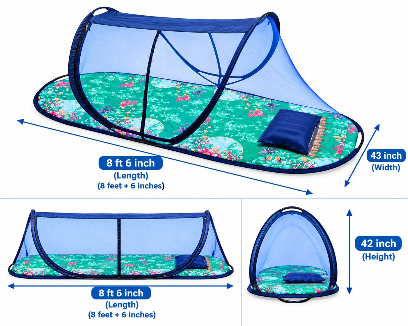 Bed Mosquito Net With Pillow thumbnail 3