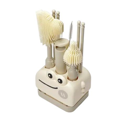 Portable Silicone Baby Bottle Brush Set 